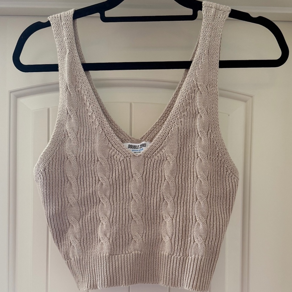 double zero cropped sweater tank